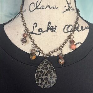 Leopard Jasper Cheetah Print Necklace